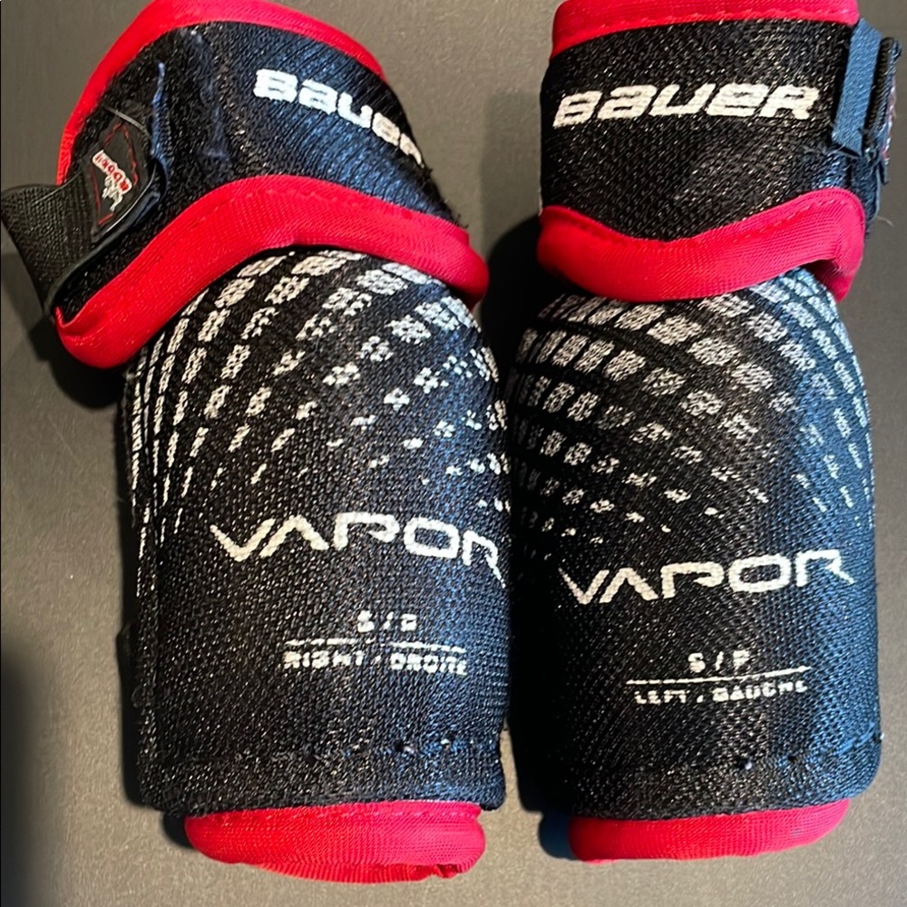Bauer Vapor Kids Elbow Protection  - Black and Red